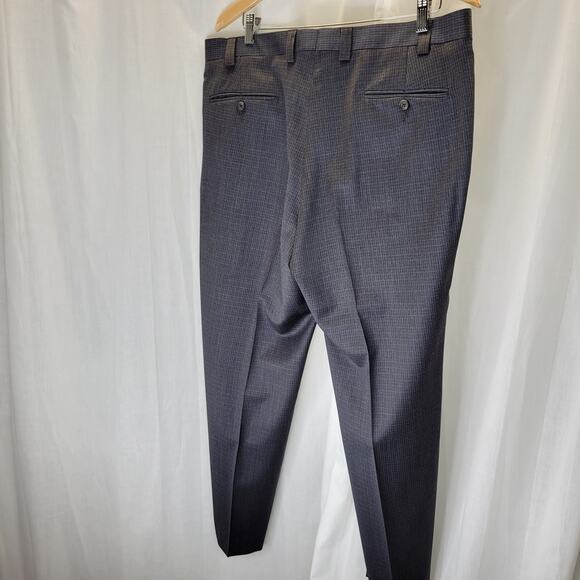 Lauren Ralph Lauren Gray Check Wool Dress Pants, 38x30 - Picture 5 of 6